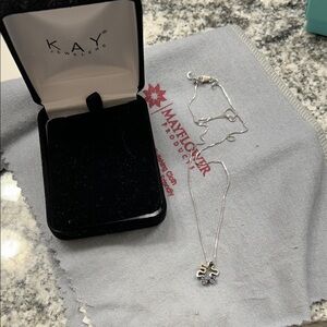 Kay Jewelers Silver Necklace with Puzzle Charm